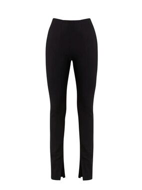 NWT REVOLVE Anine Bing Max Midrise Signature Split Tailored Pants Black Size 34